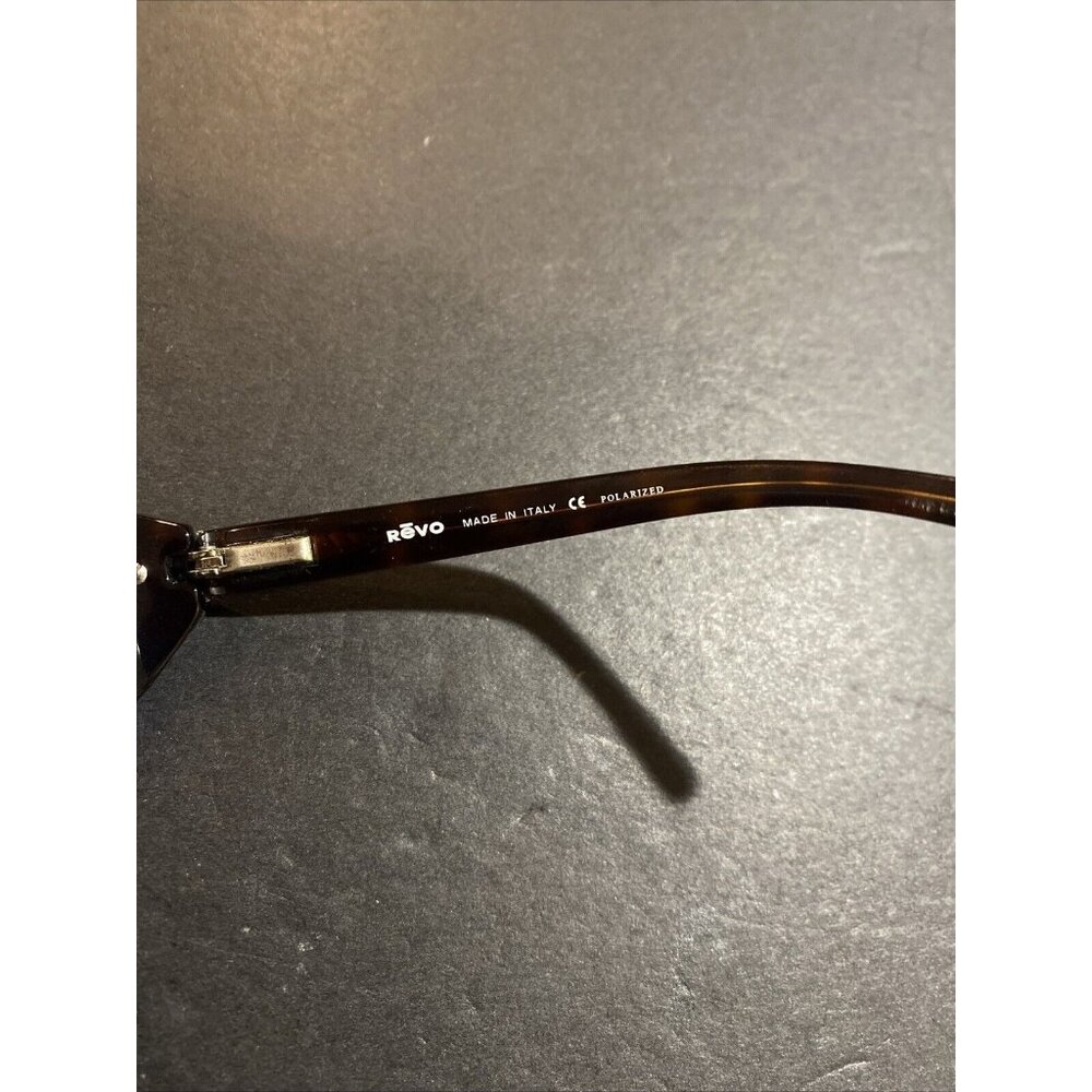 REVO 2031 62[]14 115 BROWN POLARIZED CRYSTAL SLEEK TORTOISE WRAP FLEX SUNGLASSES - Picture 6 of 9